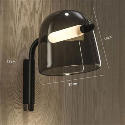 Glaswand-Lampe der Schlafzimmer-einfacher Posten-moderne Wandleuchte-D20 X W28 X H35cm LED