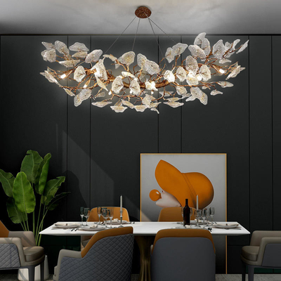 Kundenspezifisches modernes hängendes helles Luxushotel, das glasig-glänzenden dekorativen Leuchter speist