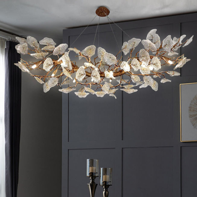 Kundenspezifisches modernes hängendes helles Luxushotel, das glasig-glänzenden dekorativen Leuchter speist