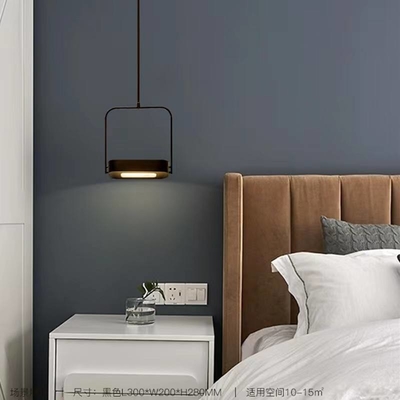 Eisen-einzelnes dekoratives hängendes Licht für Schlafzimmer-Kopfende L300 X W200 X H280MM