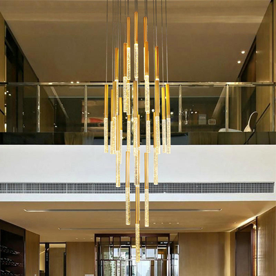 Moderne hängende Luxustreppe lässt Leuchter dekorativen Crystal Pendant Lights fallen