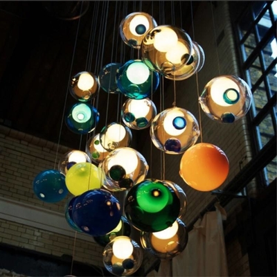 Moderne bunte Glaskugel für Esszimmer-Restaurant-Dekorations-Leuchte-Luxusgroßes