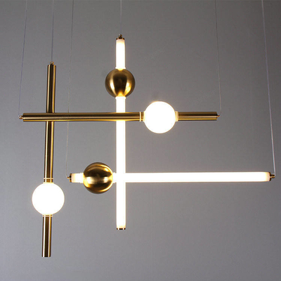 Hängende Metallgoldnordische hängende Lampen für Wohnzimmer-Küchen-Befestigungen