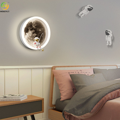 Kreative Karikatur-Mond-Astronauten-Wall Lamp Bedroom-Nachttischlampe für Fernsehhintergrund-Halle
