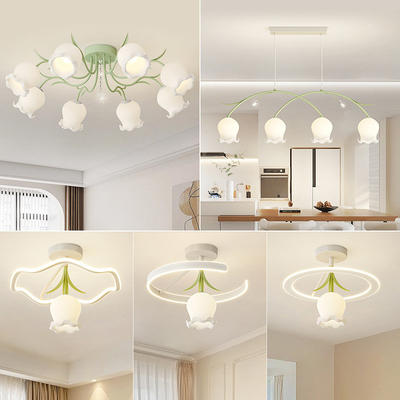 Deckenleuchte der Entwurfs-Richtungs-Tal-Creme-Lilien-LED für Wohnzimmer-Schlafzimmer
