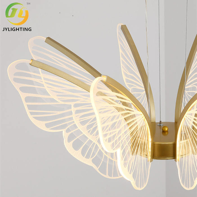 Modernes Art Transparent Butterfly Chandelier For Schlafzimmer-Wohnzimmer D680*H1200mm
