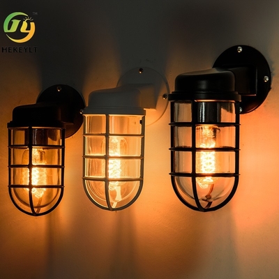Retro- industrielle Wand-Lampen-Art Dining Room Living Room-Kleidungs-Geschäfts-Höhlen-Glaseisen-Wand-Lampen-Nachttischlampe
