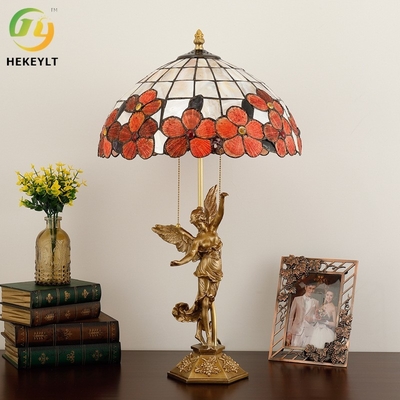 Reines kupfernes Shell Lamp Art Retro Garden-Schlafzimmer-Wohnzimmer-dekoratives Tabellen-Licht