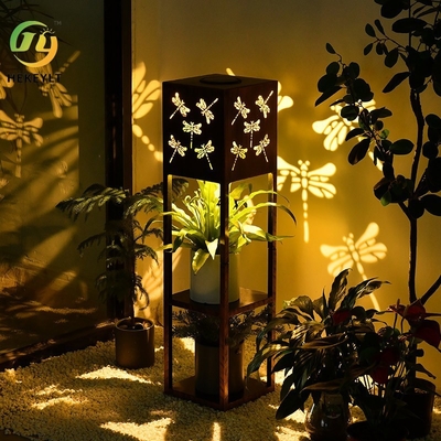 Solarschmetterlings-Projektions-Licht-Garten-Landhaus-Blumen-Stand-wasserdichtes Garten-Licht im Freien