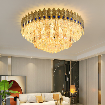 Postmoderne Luxus-Crystal Chandelier Feather Ceiling Lamp-Wohnzimmer-Esszimmer-Schlafzimmer-Lampe