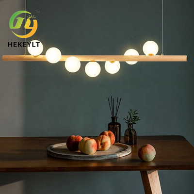 Nordic Massivholz Restaurantlampe Einfache Moderne LED Kreative Bar Kronleuchter