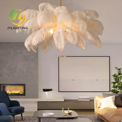 Nordic Creative Luxus Strauß Feder Vogel Anhänger Licht Moderne einfache Schlafzimmer Kronleuchter