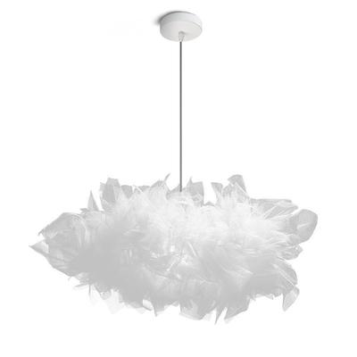 Moderne nordische kreative weiße Garne LED-Kronleuchter Einfache weiße Wolke Anhänger Licht Für Schlafzimmer