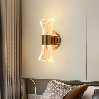 Moderne LED Acryl Metall Transparent Streamer Wandlicht Für Schlafzimmer Gang Wohnzimmer
