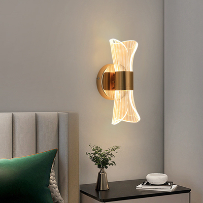 Moderne LED Acryl Metall Transparent Streamer Wandlicht Für Schlafzimmer Gang Wohnzimmer
