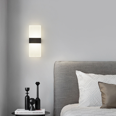 Moderne einfache rechteckige LED-Wandlampe Transparentes Schlafzimmer Wohnzimmer Restaurant Hotel