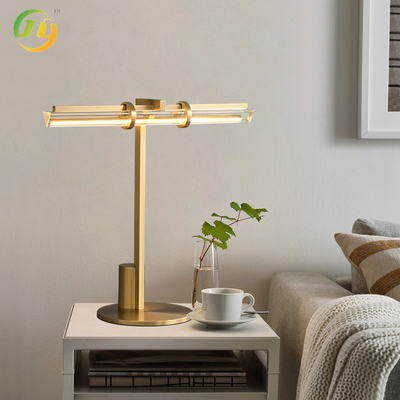 JYLIGHTING Moderne nordische einfache Luxus-LED-Tischlampe Kupferglas für Schlafzimmer Hotel Wohnzimmer Studie Sofa Ecklicht