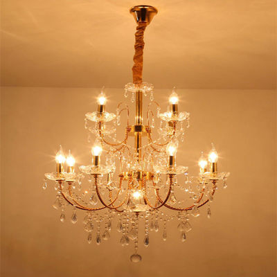goldene Eisen-Fantasie 850*700mm Crystal Candle Chandelier des Schlafzimmer-110V