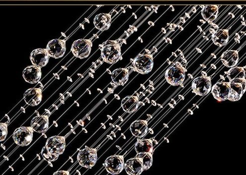 450*140*700mm lange moderne Crystal Pendant Light For Rotating Treppe