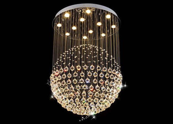 Nordischer Tropfen-LuxusEdelstahl Crystal Pendant Light For Hotel