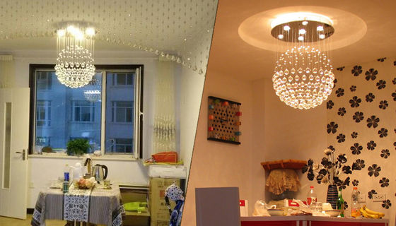Nordischer Tropfen-LuxusEdelstahl Crystal Pendant Light For Hotel