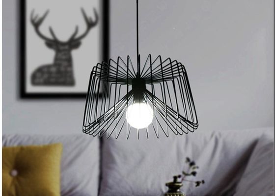 Schlafzimmer-formen Retro- Metalldraht-Käfig 38*20cm modernes hängendes Licht