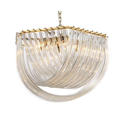 Glasrohr-Leuchter-Crystal Pendant Light Lamps Modern-Dekorations-Goldfarbe