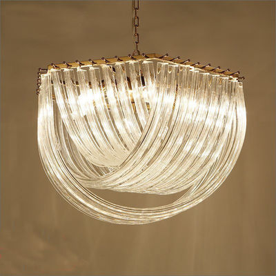 Glasrohr-Leuchter-Crystal Pendant Light Lamps Modern-Dekorations-Goldfarbe