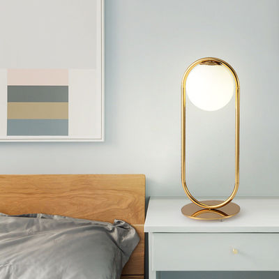 Gold-Nightstand-Lampe des Hotel-energiesparende Durchmesser-18.5cm der Höhen-50cm