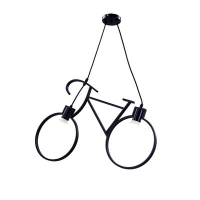 Weißes schwarzes modernes Eisen-hängender Licht-Halter des Fahrrad-E27