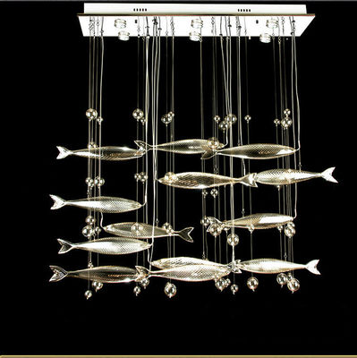 Chrome oder silberne moderne hängende Glasfische des Licht-G4 formten Inneneinrichtung