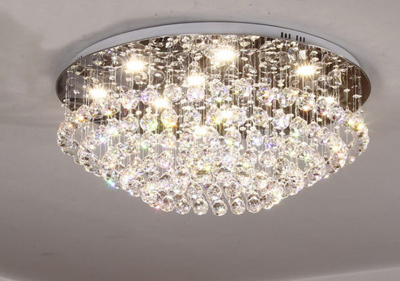 Moderne fantastische Runde klarer Crystal Led Ceiling Light Gu 10 Innen
