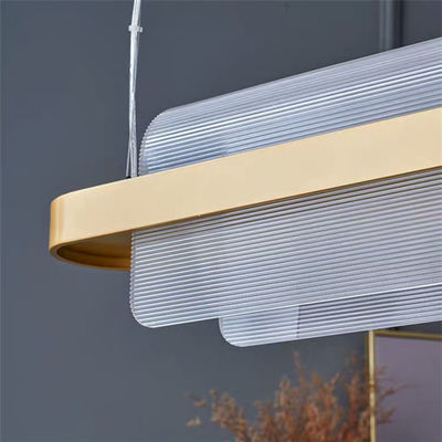 gewölbte Hardware-Farbe Sand LED goldene + modernes hängendes acrylsauerlicht