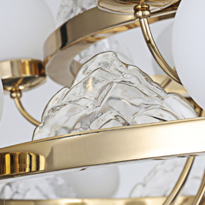 Eisen-Gold melken weißen modernen hängenden Glasanhänger beleuchtet G9 Lichtquelle