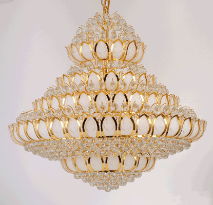 Goldenes Glas E14 führte Crystal Pendant Light 2700k Crystal Ceiling Lights