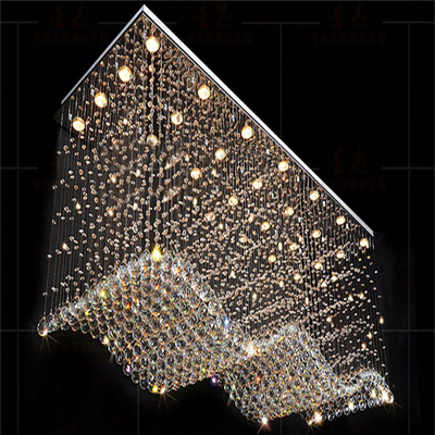 Dekorative Schlafzimmer-Crystal Pendant Light Led Crystal-Leuchter-Länge 800mm