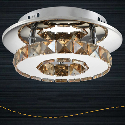 Klarer Durchmesser 20cm Crystal Bedroom Indoor Led Ceilings-Lampen-265V