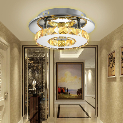 Klarer Durchmesser 20cm Crystal Bedroom Indoor Led Ceilings-Lampen-265V