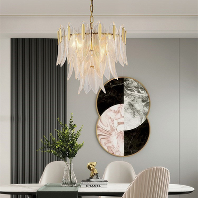 Wohnzimmer-Hochzeits-Hotel-elegantes Glasanhänger-Licht E14 80cm
