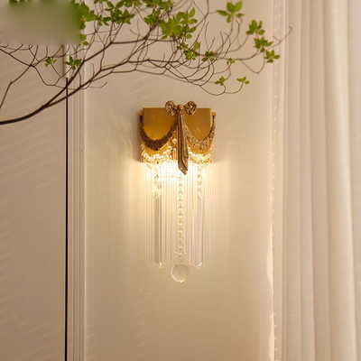 Fantastischer kreativer Entwurf Crystal Wall Lamp For Villa Innen