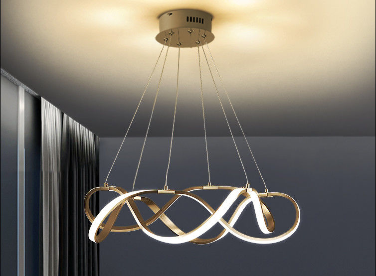 Acryleisen-Gold moderner Ring Light der lampenschirm-Energie-33w 50w 69w